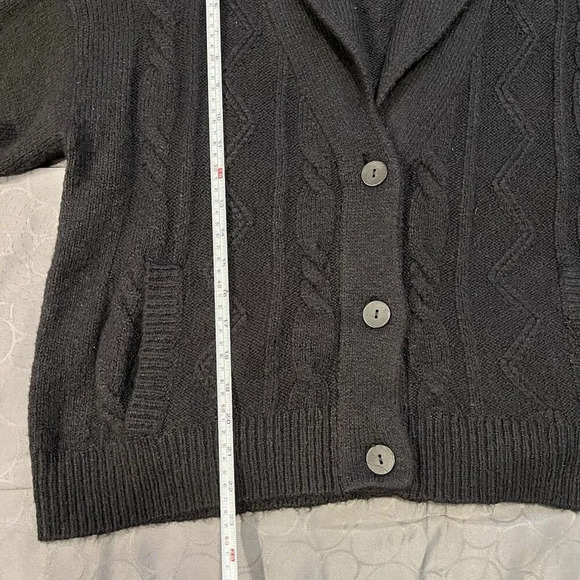 Pilcro Anthropologie Collared Cable Knit Cardigan Soft Comfy‎ Size Large - Picture 14 of 14